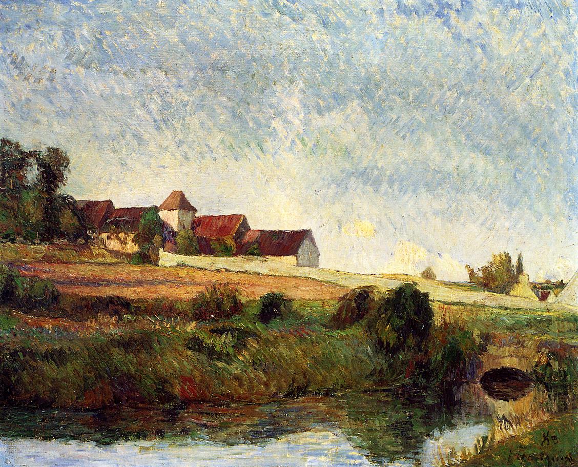 La Groue Farm, Osny - Paul Gauguin Painting